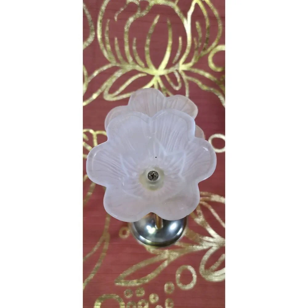Petunia Floral Gold Taper Candle Holder